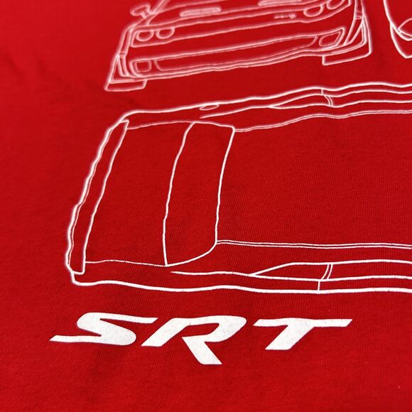 Dodge Charger SRT Shirt Adult Large Red Auto Racing Cars American Men - Picture 7 of 12